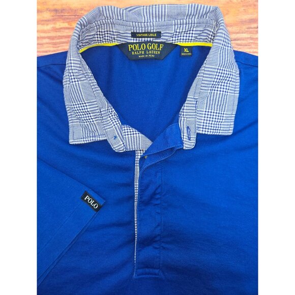 Ralph Lauren Polo Golf Mens XL Blue Vintage Lisle Polo - Picture 4 of 7